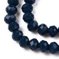 thumbnail image 3 of Opaque Solid Color Glass Beads Strands Faceted Rondelle Steel Blue 4x3mm Hole: 0.4mm about 113~115pcs/strand 41~42cm, 3 of 3