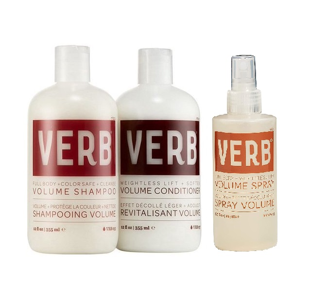 Verb Volume Shampoo 12 oz Conditioner 12 oz Volume Spray 6.5 oz