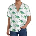 thumbnail image 3 of Wukai Turtle Men's Casual Short-Sleeve Button Down Shirt - Lightweight Summer Dress Shirt for Daily Wear-Small, 3 of 7