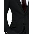 thumbnail image 4 of Mens Ticket Pocket 2-piece Black Cotton Modern Fit Suit, 4 of 7