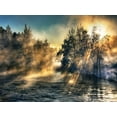 thumbnail image 2 of Anonymous 18x15 White Modern Wood Framed Museum Art Print Titled - Foggy River, 2 of 4