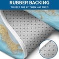 thumbnail image 4 of Blue Marble Gold Wave Pattern Bathroom Rugs Sets 3 Piece,Toilet Cover Set,Absorbent Non Slip Bathroom Mats Sets with U-Shaped Contour Rug Toilet Rug Set, 4 of 5
