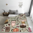 thumbnail image 5 of Fuzoiu Coffee Makers Macaroons Chocolate Print Ultra-Soft Micro Fleece Blanket,All Seasons Flannel Throw, Lightweight Blanket for Bed, Sofa, Couch, Movie Night, Camping, and Travel-40"x30", 5 of 7