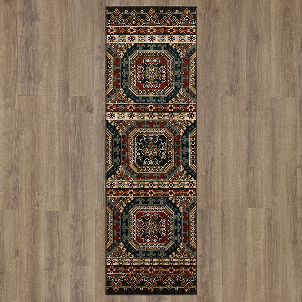 Mohawk Home Oakland Woven Indoor Runner Rug, Blue, 2' 6" x 10'