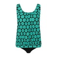 thumbnail image 4 of vigerkar Womens 2025 Tankini Swimsuits Tummy Control Flowy Swimwear Two Piece Bathing Suits Swim Tank Top with Bikini Green, 3XL, 4 of 5