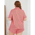 thumbnail image 7 of ebukurty Plus Size Pajama Sets for Women 2 Piece Short Sleeves V-neck Sleepwear, Sizes 1XL-6XL Valentines Pajamas, 7 of 7