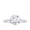 thumbnail image 4 of Rosec Jewels - Certified Lab Created Diamond Ring - 8 mm Circle Engagement Ring 2 Carat (EF-VS Quality), 10K White Gold, US 10.00, 4 of 8