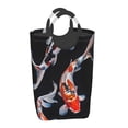 thumbnail image 2 of KLL Tricolor Koi Fish Trio Laundry Hamper,Large Canvas Fabric Lightweight Storage Basket Toy Organizer Dirty Clothes Collapsible Waterproof, 2 of 6