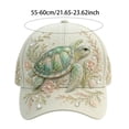 thumbnail image 5 of 3D Ocean Creatures Embroidery Cap, Adjustable Cotton Baseball Caps with Raised Embroidered Sea Animals for Man Woman, 5 of 8