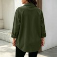 thumbnail image 5 of Jackets for Women Casual Oversized Corduroy Button Down Jacket Solid Color Long Sleeve Lapel Collar Outerwear with Pockets Casual Fall Clothing, 5 of 7