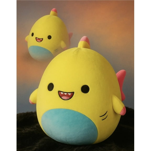 Original Squishmallows Gilberto The Neon Shark 12" Plush