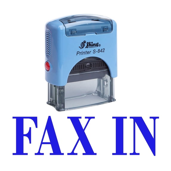 FAX IN Self Inking Rubber Stamp Office Stationary Custom Shiny Stamp