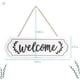thumbnail image 2 of Letrero de bienvenida de granja blanco para puerta y porche, colgante de pared de madera, 11,61 x 3,74 pulgadas, encanto rústico, 2 of 6
