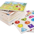 thumbnail image 5 of Wooden Children's Hand-held Board Animal Digital Three-dimensional Puzzle Puzzle Building Blocks Doll Toys Stall, 5 of 5