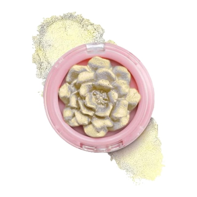 Fiudx Rubor Rosa, Maquillaje y Acabado Rosa Radiante, Iluminador Perlado Multidimensional, Larga Duración para Rostro, Ojos y Cuerpo, Glamour Diario, Apto para Todo Tipo de Piel, Incluye Estuche Comp