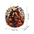 thumbnail image 3 of Autumn Halloween Diamond Art Craft Kit, Double Sided Acrylic Suncatcher with Witch Pumpkin Bat Floral Pattern, 5D Special Shaped Gem Hanging Ornament for Indoor Decor, 3 of 7