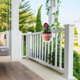 thumbnail image 1 of OULII 2 Pcs Wall Mounted Flower Basket White Plant Stands for Deck Railing Indoor Decoration, 1 of 8
