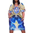 thumbnail image 2 of United in Vision-vestido holgado con bolsillo para mujer mono de verano vestido de fiesta de lujo, 2 of 7