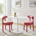 thumbnail image 2 of Pemberly Row Modern / Contemporary 48" Oval Dining Table in White, 2 of 7
