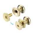 thumbnail image 4 of Unique Bargains 8mm Ball Head Stud Rivets Screw Back, 50Pack Round Head Button Nipple Rivet, Light Golden, 4 of 7