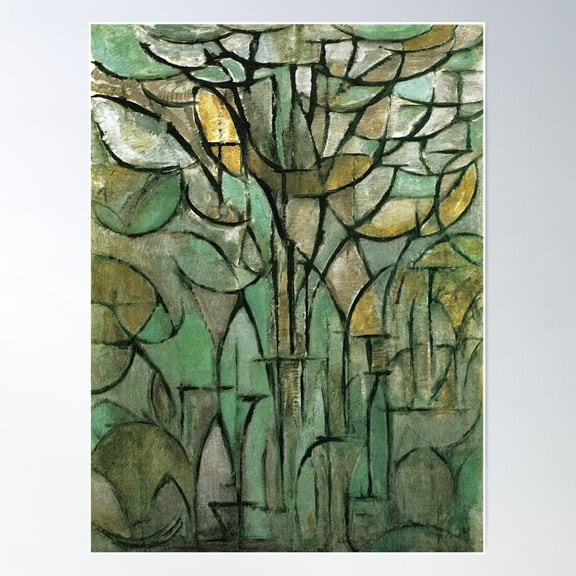 Piet Mondrian - Tree - 1912 Poster Wall Art, Modern Wall Decor For Living Room Bedroom, 8x12 UNFRAMED