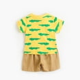 thumbnail image 6 of WIBACKER Baby Boys Cartoon Dinosaur Short Sleeve T Shirtss Shorts Summer Casual Outfits/12-18 Months, 6 of 11