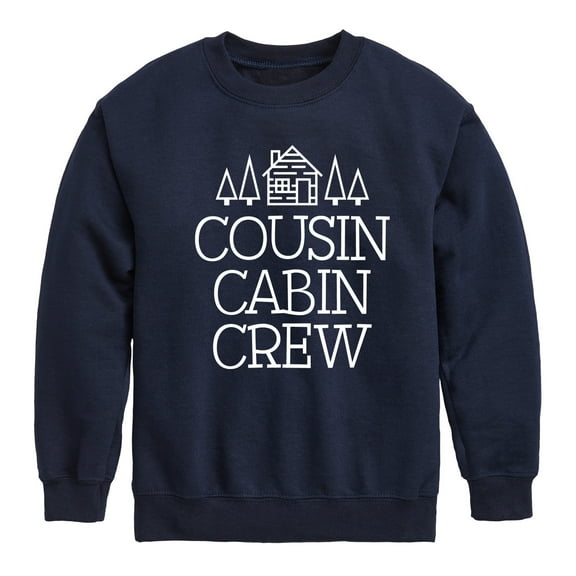Instant Message - Cousin Cabin Crew - Vacation - Toddler & Youth Crewneck Fleece Sweatshirt