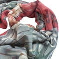 thumbnail image 4 of Elegant Multi Color Feather Print Frayed Edge Fashion Scarf Shawl Wrap, 4 of 4