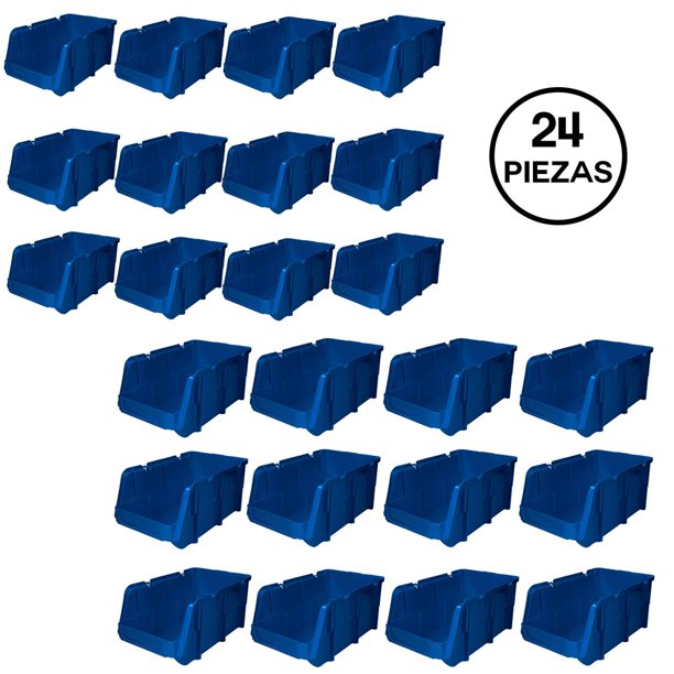 Gaveta Apilable Organizadora Plastica 3 y 7 Kg 24 Pzs Surtek azul SURTEK COMBO-SURTEK-37