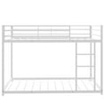 thumbnail image 5 of Twin over Twin Metal Bunk Bed, Upgraded Metal Bunk Bed Frame with Ladder and Safety Guard Rail, Heavy Duty Bunk Beds for Adults Teens Noise Free Space-Saving Easy to Assemble, White, 5 of 7