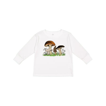 

Inktastic Mushroom Hunting for Morel Mushroom Gift Toddler Boy or Toddler Girl Long Sleeve T-Shirt