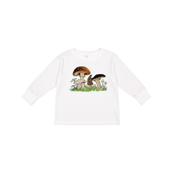 Inktastic Mushroom Hunting for Morel Mushroom Boys or Girls Long Sleeve Toddler T-Shirt