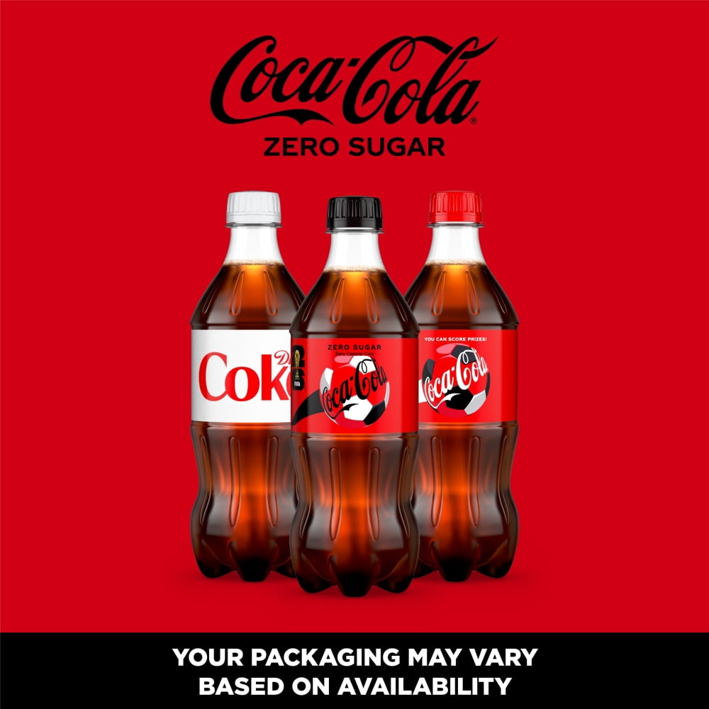 Coca-Cola Zero Sugar Soda Bottle 20 fl oz - 3 count
