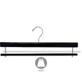 thumbnail image 3 of INTERNATIONAL HANGER Extra Long Black Wood Pant Hanger with Flocked Non-Slip Bar, 10 Pack, 3 of 3