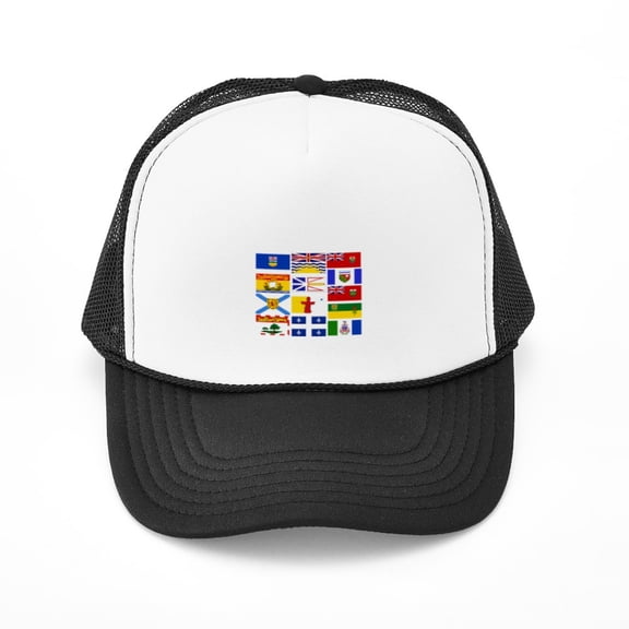 CafePress - Canadian Provinces - Adjustable Unisex Printed Trucker Hat with Mesh Back