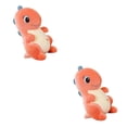 thumbnail image 2 of Bewildely Mini dinosaurio juguetes de peluche niños vacaciones almohada para dormir adornos de juguete para niños niñas cumpleaños regalo de Rosa 2Conjunto, 2 of 6