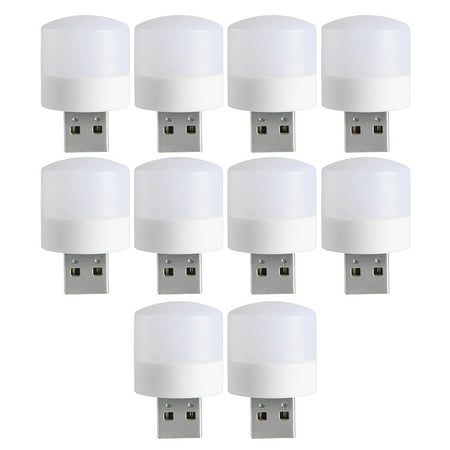 

LUMICHY 10Pcs USB Night Light Small LED Bulb Portable Plug-in Lights USB Atmosphere Light