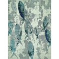 thumbnail image 1 of Unique Loom Positano Collection Tapis de Plage Moderne, 9' 0 x 12' 0, Bleu Clair/turquoise, 1 of 10