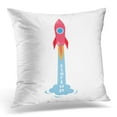 thumbnail image 1 of EREHome Startup of Rocket White Start Creative Project Sign in Flat Design Rocketship Going to Fly Into Space Pillows case 20x20 Inches Home Decor Sofa Cushion Cover, 1 of 1