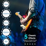 LEKATO Guitar Headphone Amplifier Micro Headphone Amplifier Bass Guitar Headphone Amplifier Rechargeable Mini Guitar Practice Amp with Bluetooth Receiver Clean Chorus Overdrive Distortion and Wah