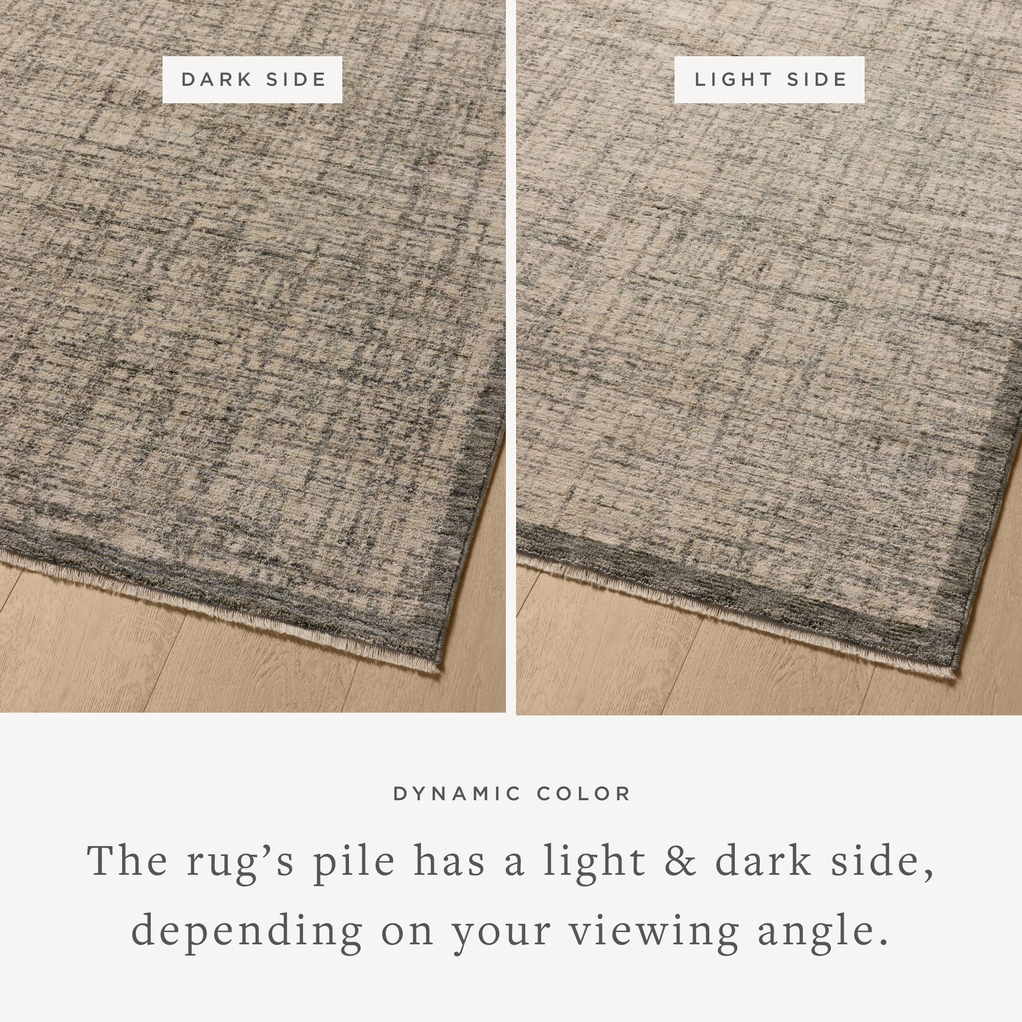 Loloi Winston Denim / Bone 6'-7" x 9'-10" Area Rug