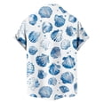 thumbnail image 5 of Gamivast Men's Sea Shell Print Hawaiian Shirts Short Sleeve Button Down Tops Quick Dry Soft Summer Beach Vacation Party Casual Holiday Dress Shirt, 5 of 6