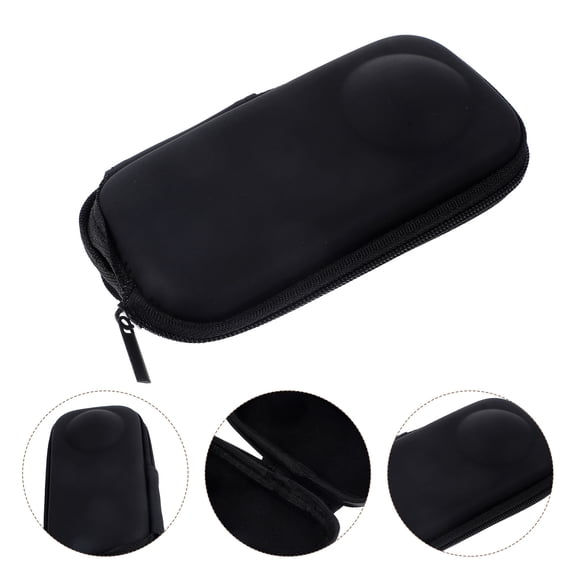 Amosfun Black PU Carrying Case for Action Camera Travel Storage and , 1 Set and Lightweight