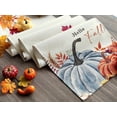 thumbnail image 3 of Hello Fall Table Runner, Thanksgiving Pumpkin Wheat Leaves Harvest Vintage Table Runner 71 Inches Long Seasonal Autumn Holiday Table Decoration for Indoor Outdoor Party, 13.8 x 71 Inch, 3 of 5
