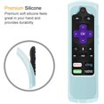 thumbnail image 5 of Fintie Remote Silicone Case for Roku Voice, Roku Express 4K+ 2021, Ultra LT Enhanced Voice, Express 3930, Premiere+ 3921, Streaming Stick+ Remote, Honey Comb Anti Slip Shockproof Cover, Blue Glow, 5 of 8