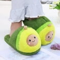 thumbnail image 6 of Cute Avocado Plush Slippers Winter Warm Animal Slippers Furry Green Home Slippers Suitable for Women Girls, 6 of 16