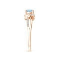 thumbnail image 3 of ANGARA Natural Aquamarine and Diamond Twisted Vine Engagement Ring in 14K Rose Gold for Women (Size-5mm) | March Birthstone, Birthday, Anniversary, Jewelry Gift for Women | Natural Aquamarine Ring, 3 of 10