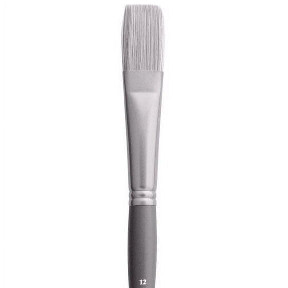 Jack Richeson Grey Matters Series 9822 Long Handle Sz 12 Flat Synthetic Acrylic Brush