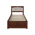 thumbnail image 2 of Mission Twin Extra Long Bed with Footboard and Twin Extra Long Trundle in Walnut, 2 of 7