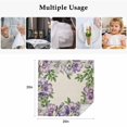 thumbnail image 5 of Cloth Napkins Set of 4 - 20x20 Inches, Purple Flowers Washable Reusable Table Napkins, Spring Leaves Floral Plants Beige Soft & Absortbent Dining Napkin for Party Wedding Hotel Restaurant, 5 of 8